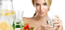 water for detox with lemon cucumber strawberry